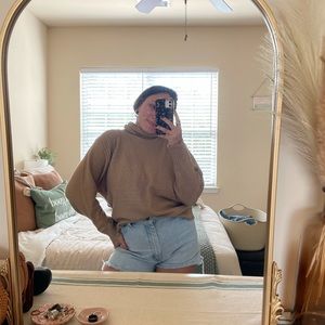 Tan Turtleneck Sweater